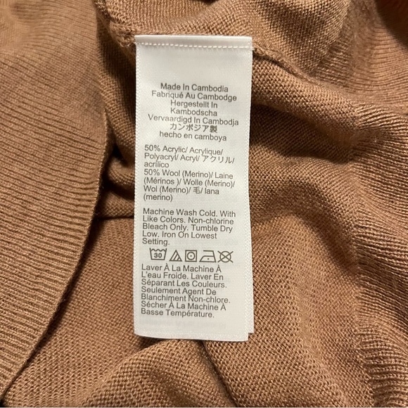 J. Crew Women's Turtleneck Sweater Tan Lightweight Classic Pullover Small - Picture 6 of 8